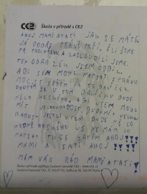 Dopisy Z Tabora Tohle Jsou Nejvtipnejsi Dopisy A Pohledy Od Deti