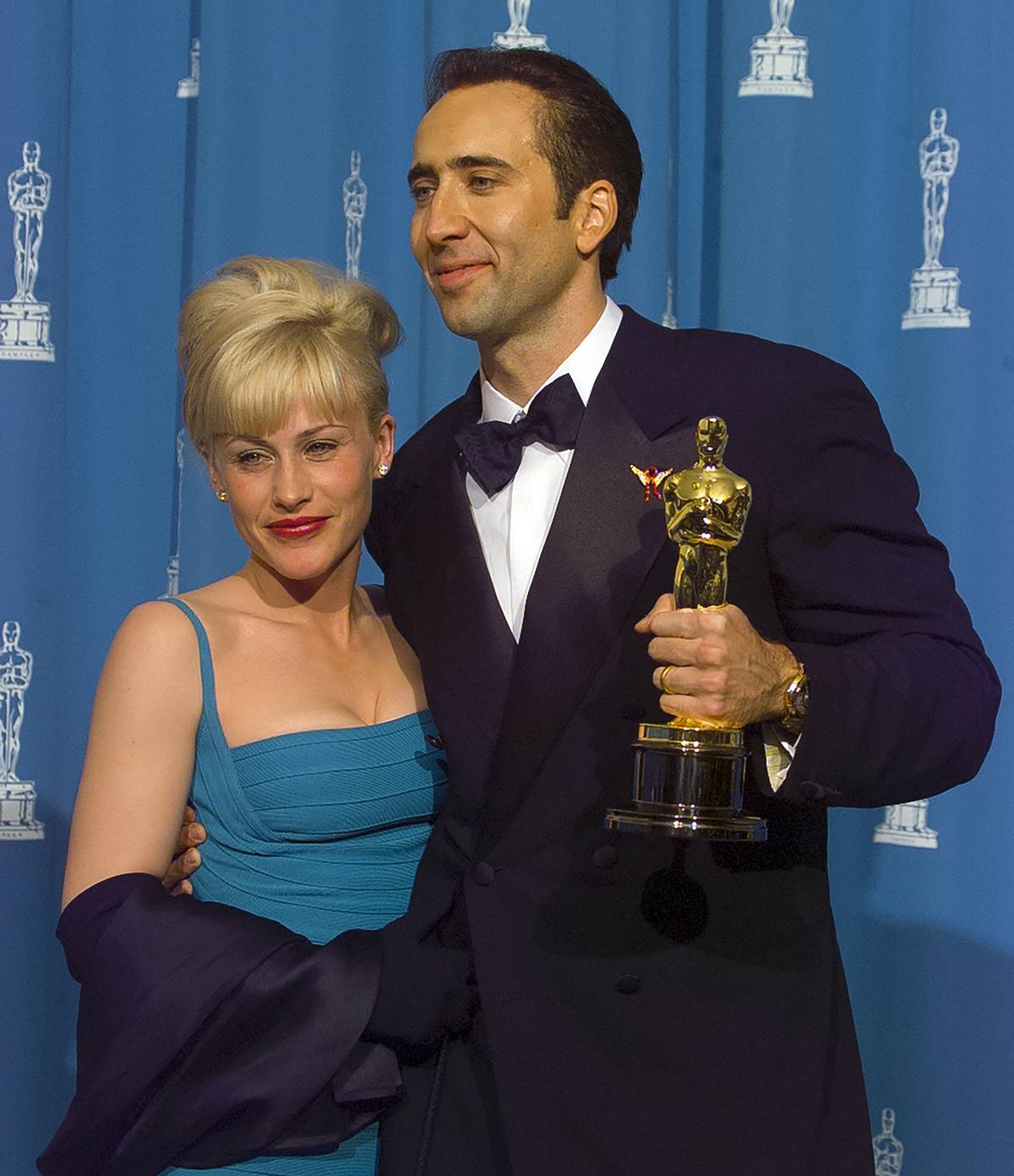 V roce 1996 vyhrál Cage Oscara za film Leaving Las Vegas a cenu přebíral po boku své první ženy Patricie Arquette