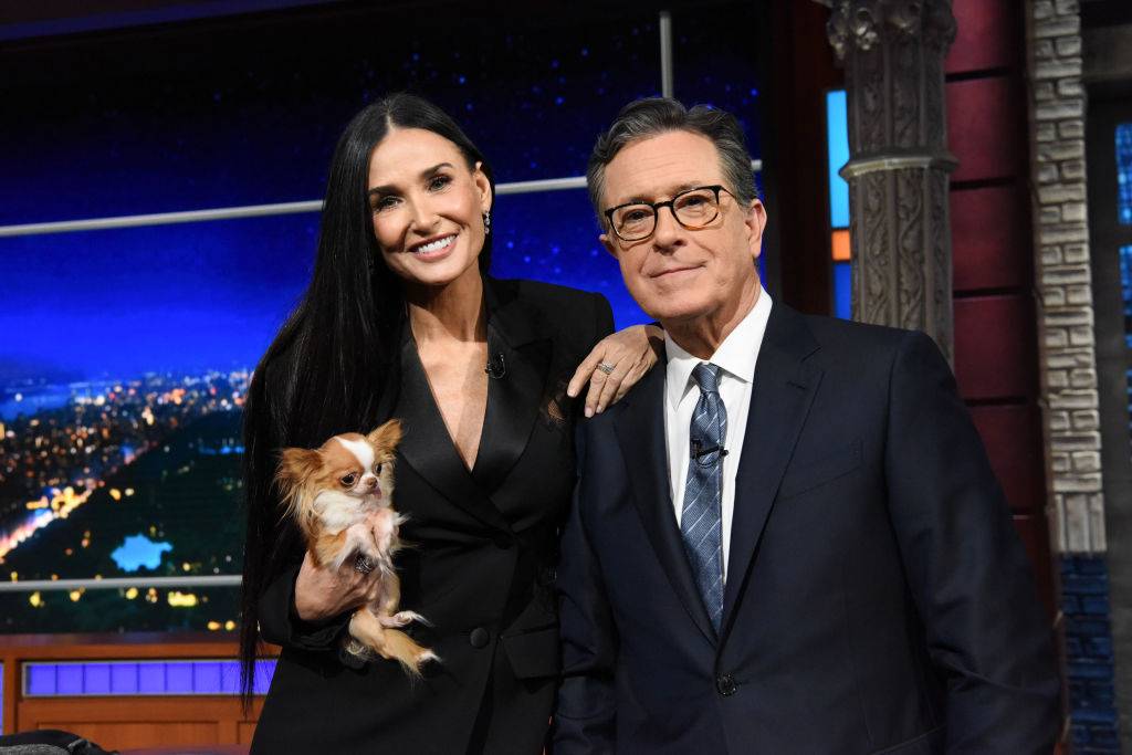 Demi Moore v talkshow Stephena Colberta