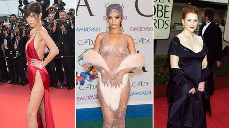 Tyhle šaty už nikdy! Rihanna lituje odhalených bradavek, Bella Hadid příliš vysokého rozparku