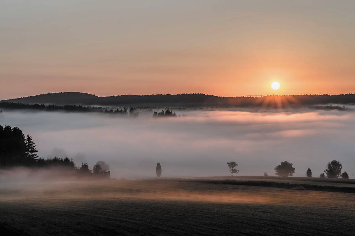 Krajina Horního Rakouska je krásně zvlněná 