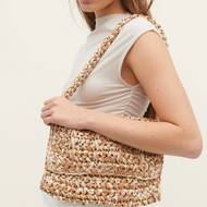 Slaměná kabelka (papír) Stradivarius, 549 Kč