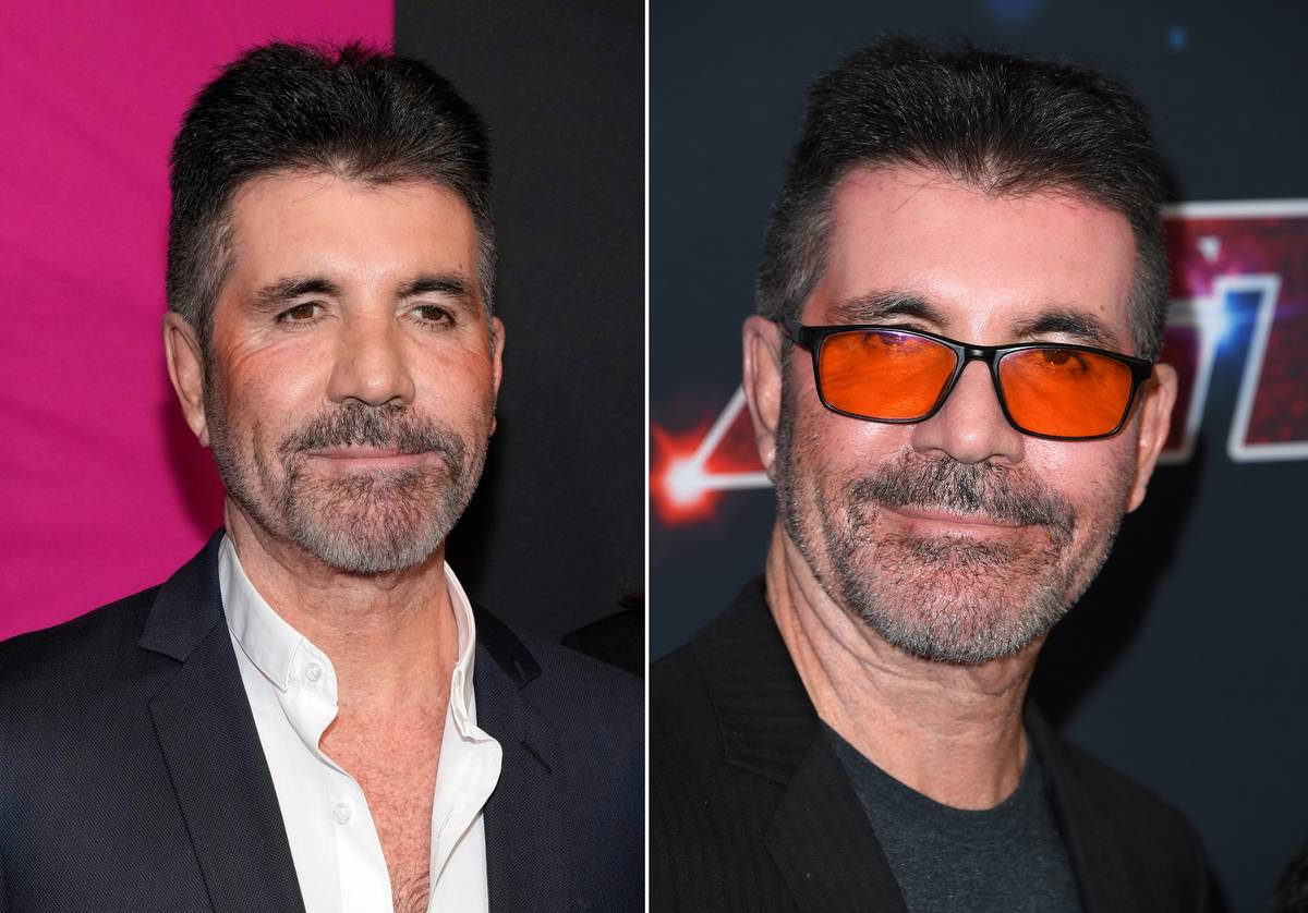 Tyhle fotografie od sebe dělí rok. Na té starší vlevo si Simon Cowell díky estetickým zásahům přestával být podobný. Dnes prý už s botoxem skoncoval a začíná to být zase on