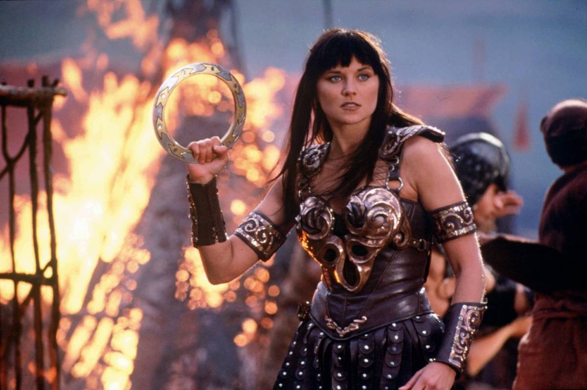 Lucy Lawless jako seriálová Xena