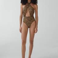Plavky s leopardím potiskem a prostřihem Mango, 1 299 Kč