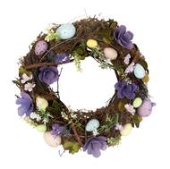 Jarní věnec z ratanu je vhodný pro milovníky minimalismu, svůj účel na stole ale splní dokonale, XXXLutz, 399 Kč