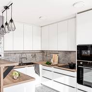 Klíčovým prvkem obývací části je obří mapa Evropy