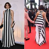 Halle Berry, jakožto jedna z porotkyň festivalu, předvedla pruhované šaty Jacquemus. Nachystané měla původně úplně jiné, které musela kvůli dress codu na poslední chvíli změnit